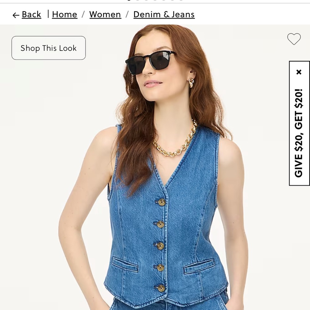 Blue Denim Button-Up Vest